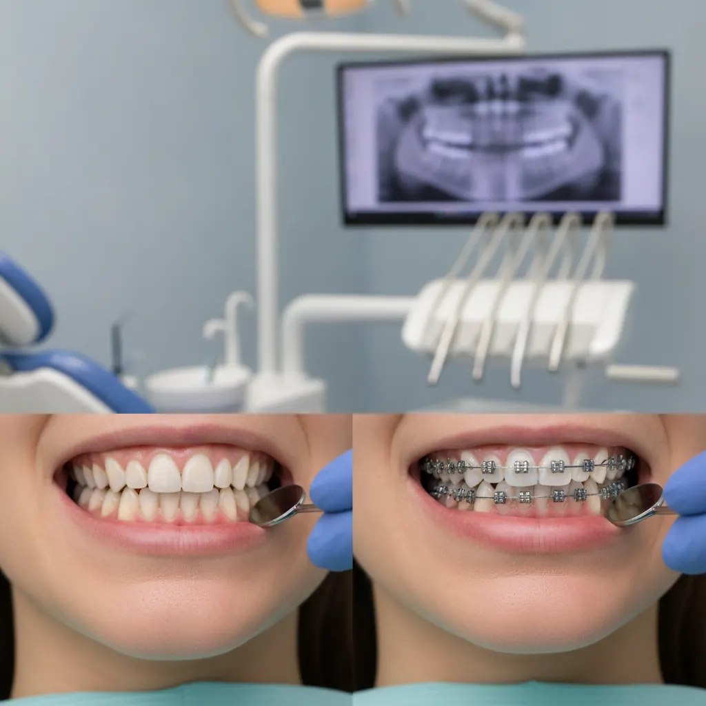 Dente Apinhado e Aparelho Ortodôntico em Botucatu