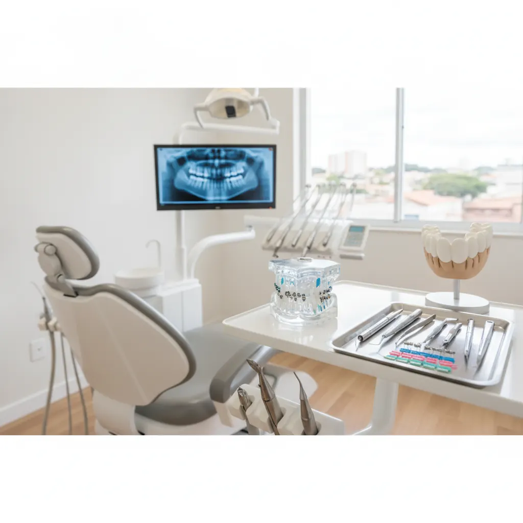 Dente Apinhado e Aparelho Ortodôntico em Botucatu